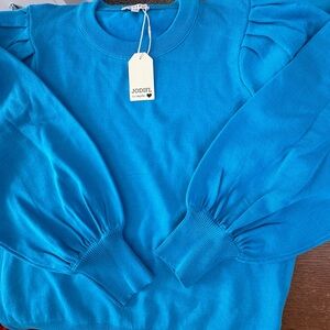 JODIFL Vibrant Blue Crew Neck Sweater